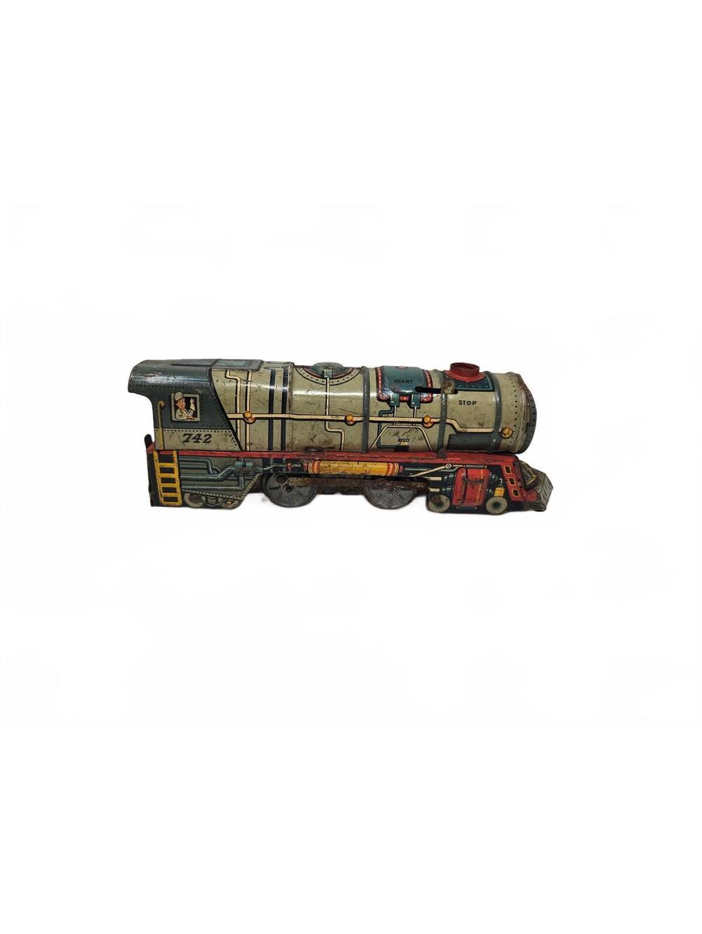 Marx tin litho steam locomotive No. 742